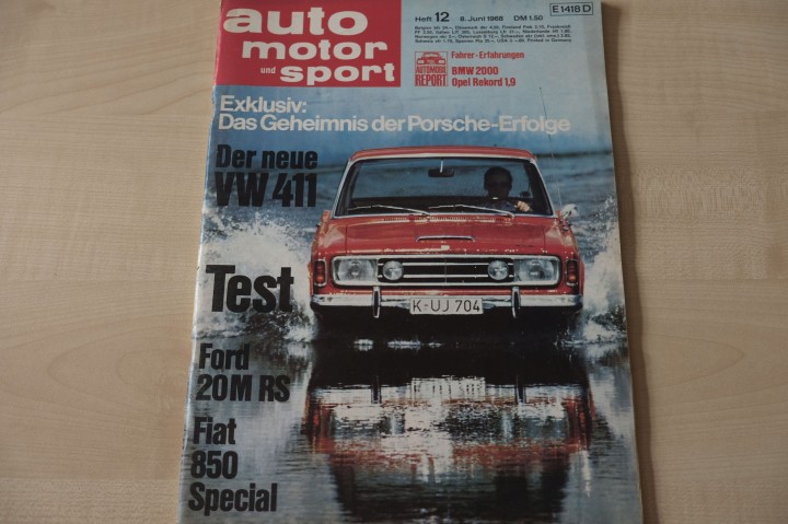 Deckblatt Auto Motor und Sport (12/1968)